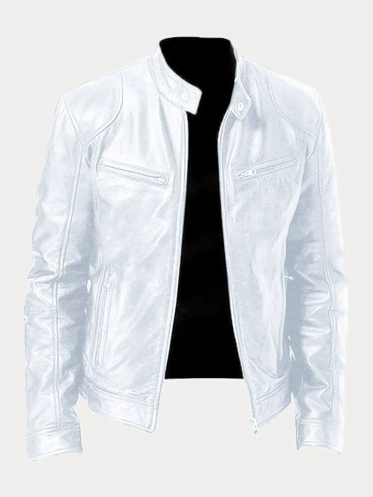 Chaqueta de Piel Hombre – Estilo Moderno y Versátil para Invierno
