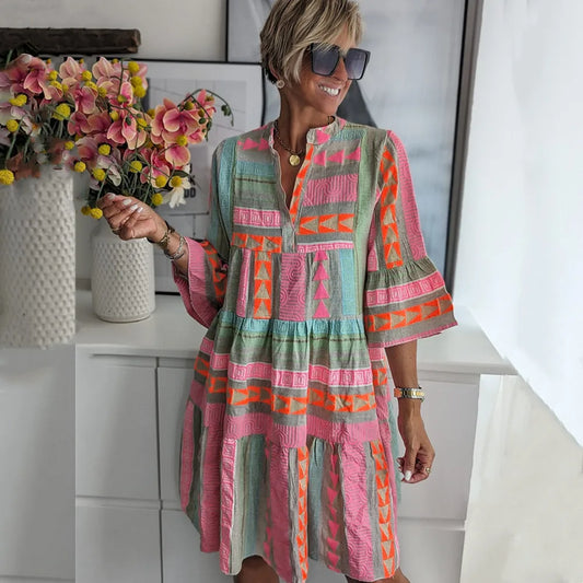 Jessica | Vestido boho con volantes