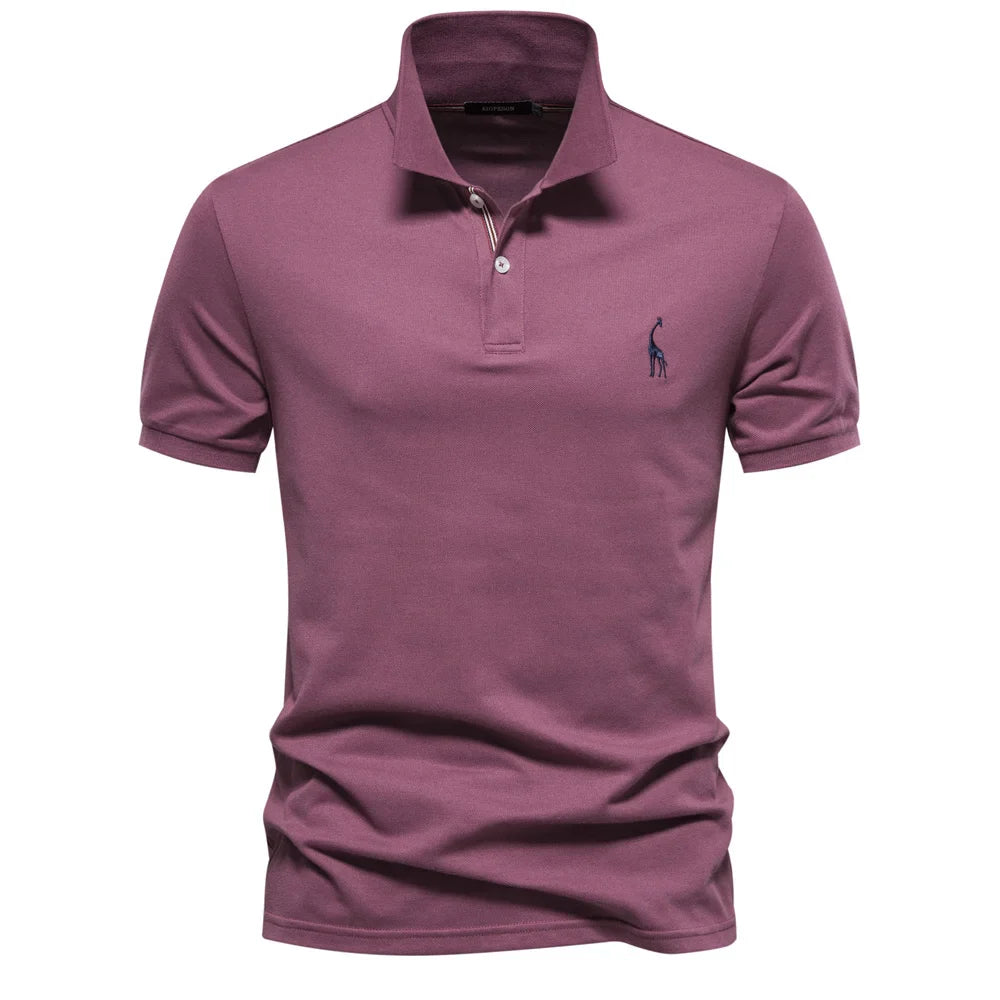 Polo de manga corta para hombre con cuello clásico