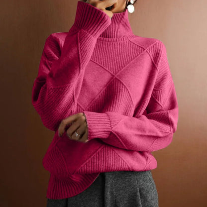 Elegante jersey de cuello alto para mujer: cómodo y elegante.
