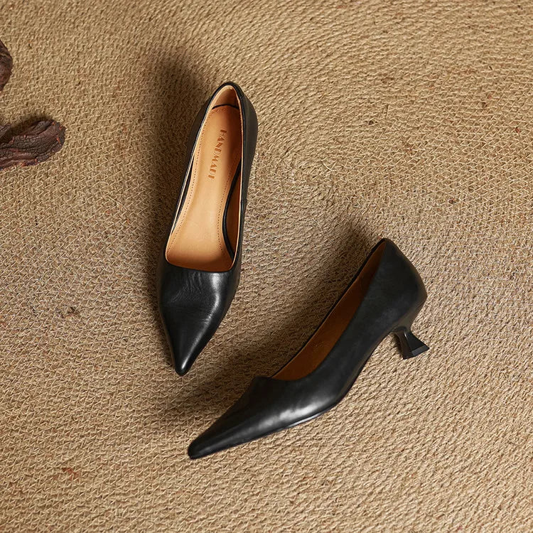 Zapatos Elegantes Mujer – Tacón Clásico y Piel Transpirable