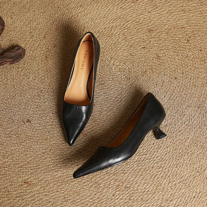 Zapatos Elegantes Mujer – Tacón Clásico y Piel Transpirable