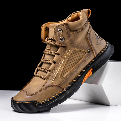 Zapatillas high-top cuero elegantes ideales para paseo y trabajo