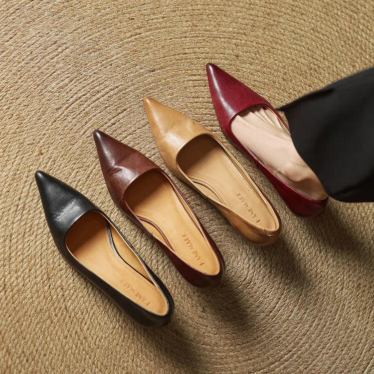 Zapatos Elegantes Mujer – Tacón Clásico y Piel Transpirable