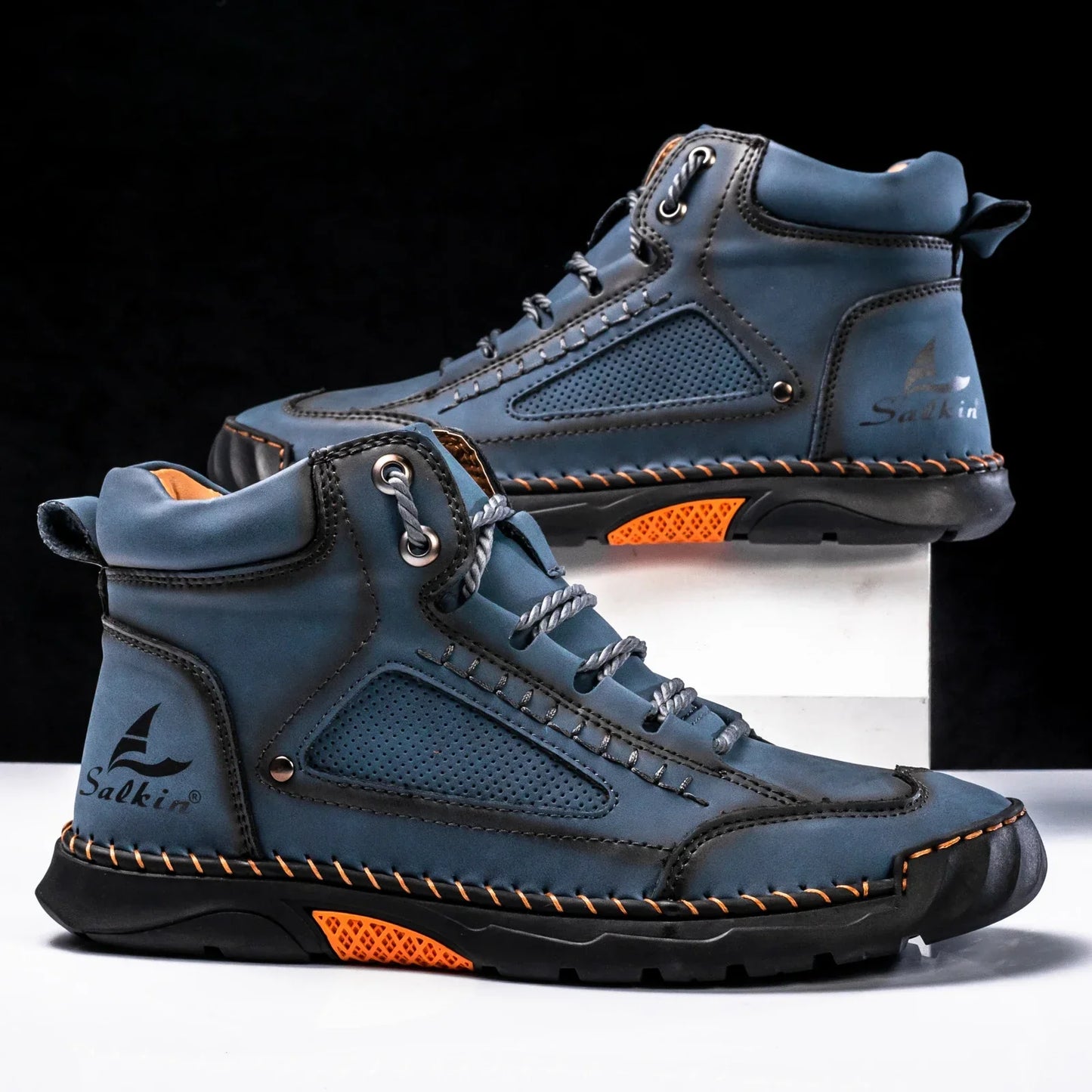 Zapatillas high-top cuero elegantes ideales para paseo y trabajo