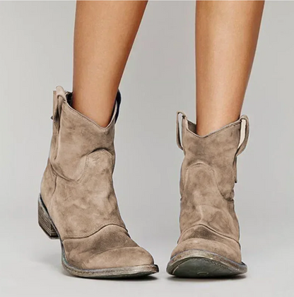 Botas de gamuza mujer, estilo western y sofisticado