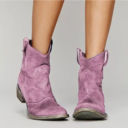Botas de gamuza mujer, estilo western y sofisticado