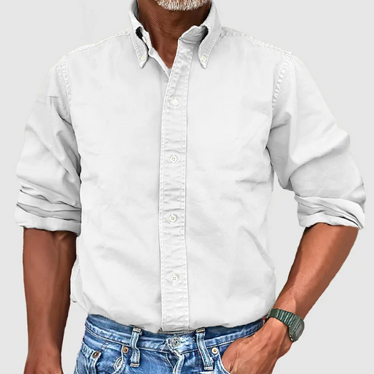 Camisa de manga larga masculina, cómoda