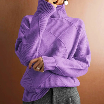 Elegante jersey de cuello alto para mujer: cómodo y elegante.