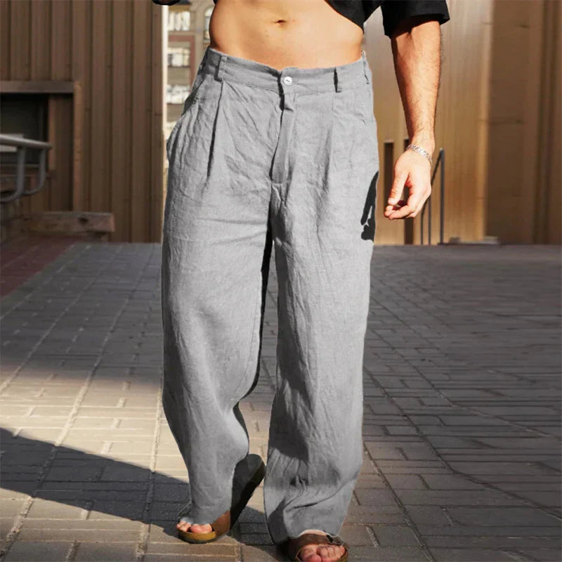 Ralph | Pantalones de lino con perneras anchas