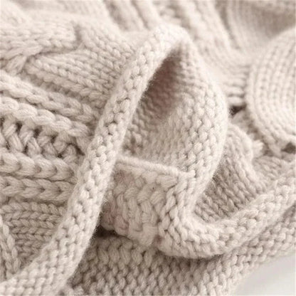 Jersey mujer cable knit cachemira cálido ideal otoño-invierno
