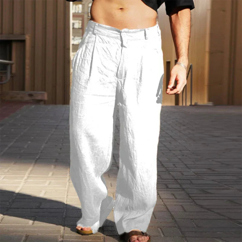 Ralph | Pantalones de lino con perneras anchas