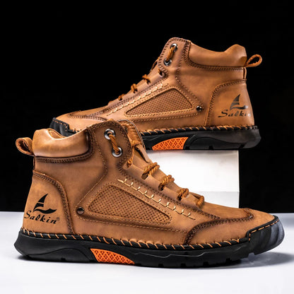 Zapatillas high-top cuero elegantes ideales para paseo y trabajo