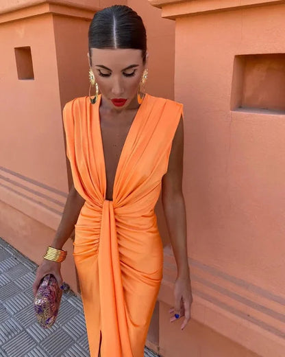 Cacelia | Vestido de fiesta con escote profundo