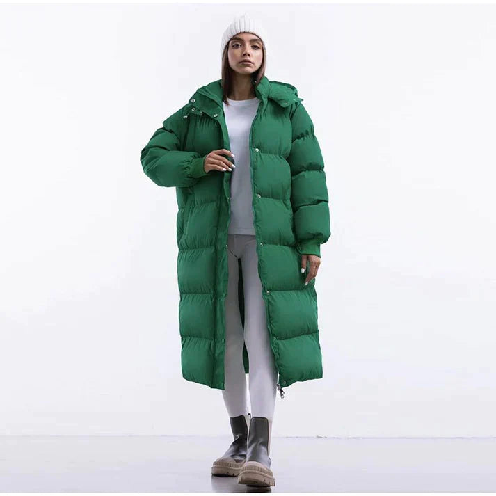 Chaqueta Puffer Mujer – Larga, Impermeable y Perfecta para Invierno
