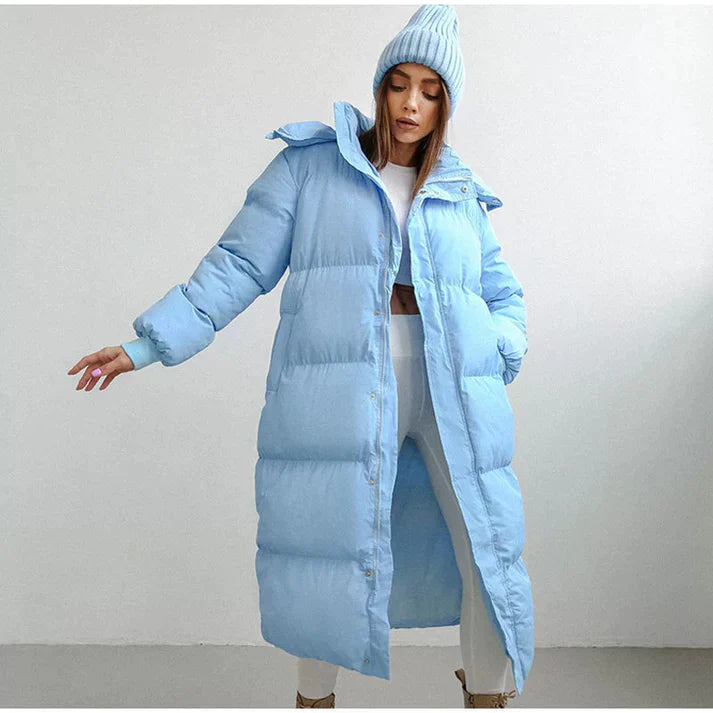 Chaqueta Puffer Mujer – Larga, Impermeable y Perfecta para Invierno