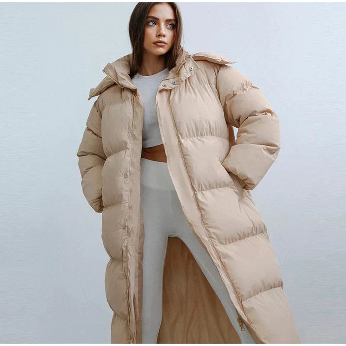 Chaqueta Puffer Mujer – Larga, Impermeable y Perfecta para Invierno