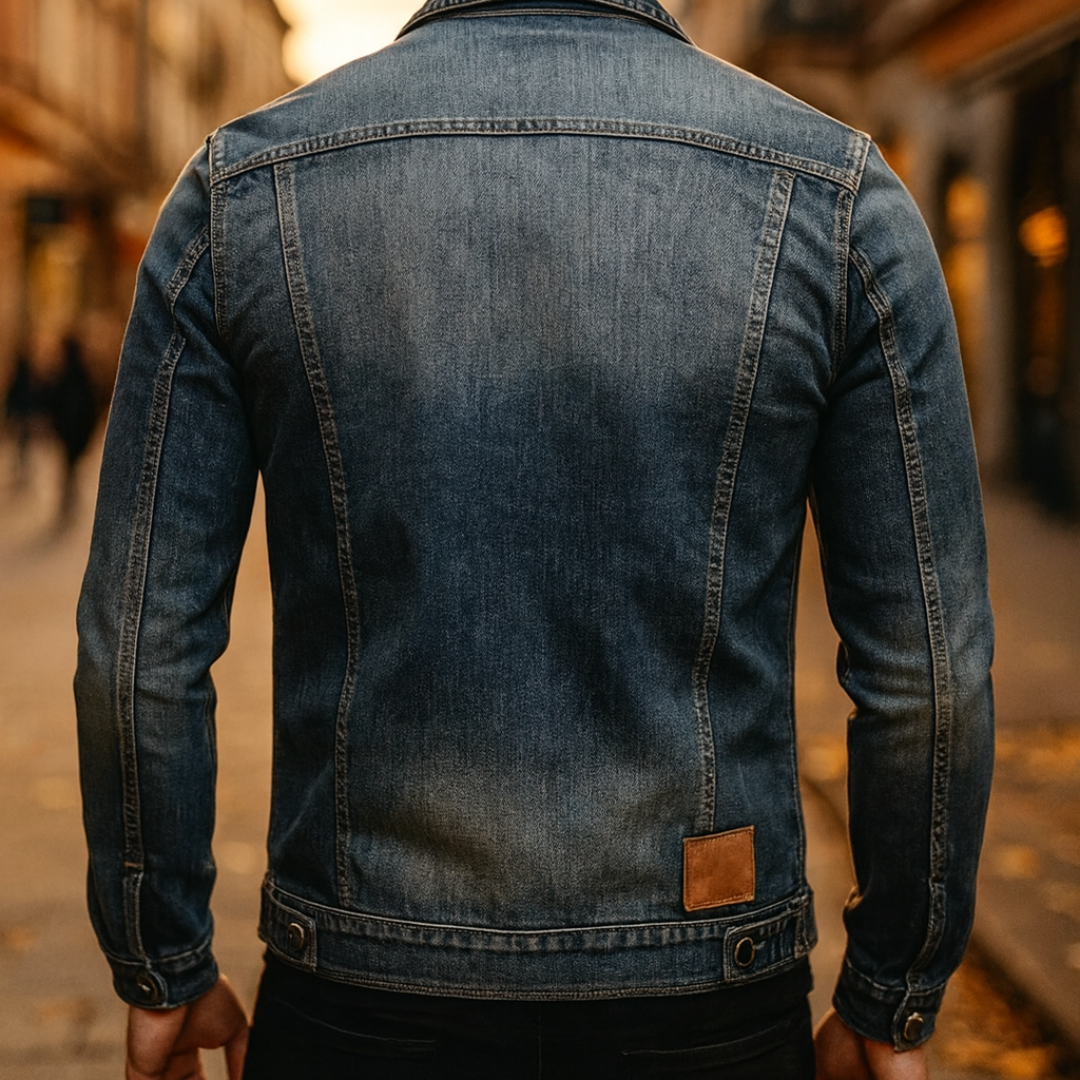 Chaqueta Vaquera Hombre – Denim Premium, 75% Algodón, Casual Chic