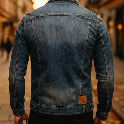 Chaqueta Vaquera Hombre – Denim Premium, 75% Algodón, Casual Chic