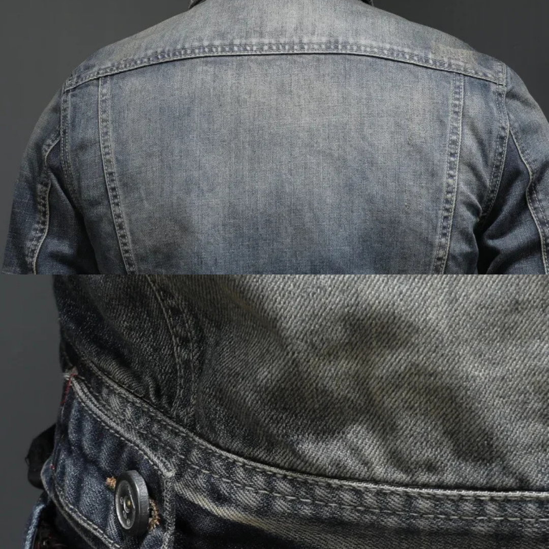 Chaqueta Vaquera Hombre – Denim Premium, 75% Algodón, Casual Chic