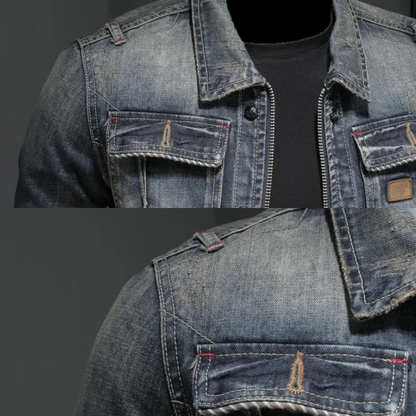 Chaqueta Vaquera Hombre – Denim Premium, 75% Algodón, Casual Chic