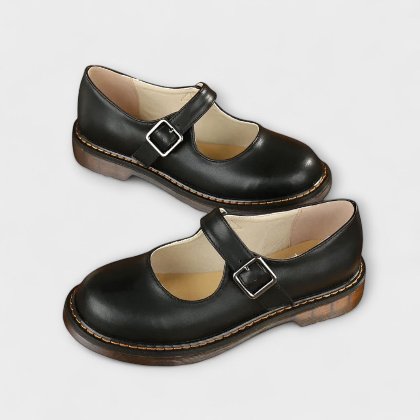 Lindsey | Zapatos clásicos de piel con correas y suela de confort