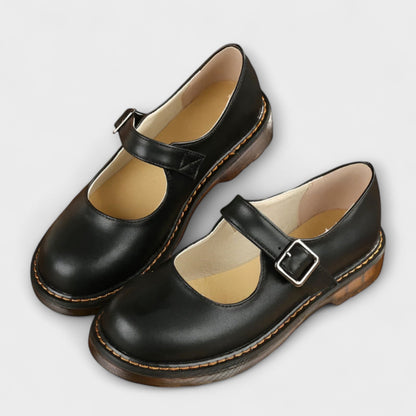 Lindsey | Zapatos clásicos de piel con correas y suela de confort