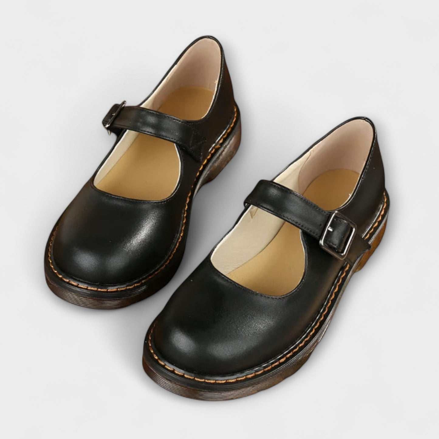 Lindsey | Zapatos clásicos de piel con correas y suela de confort
