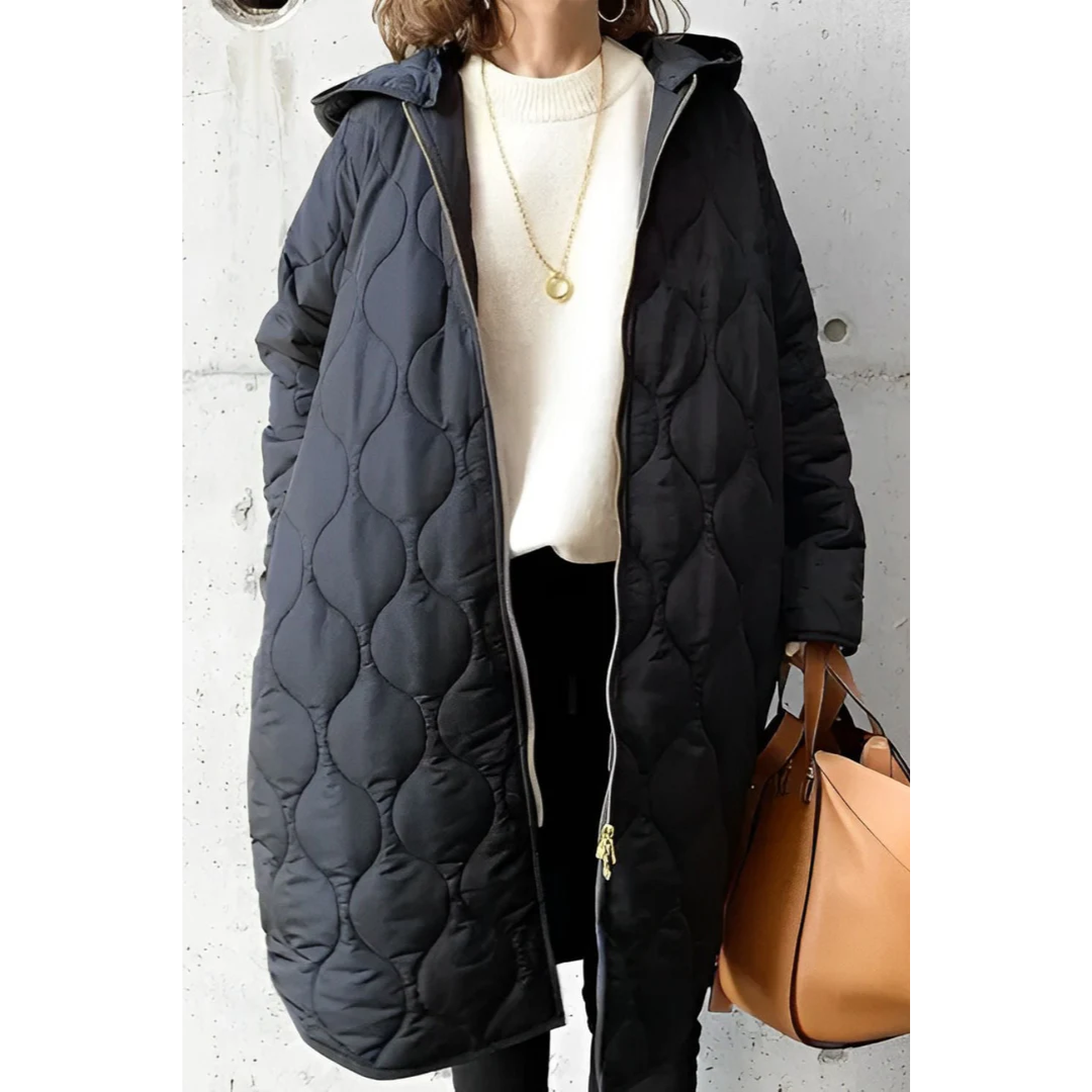 Chaqueta acolchada mujer con cremallera ligera cálida y moderna invierno