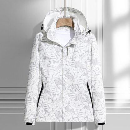 Chaqueta con capucha para mujer: impermeable y con cremallera