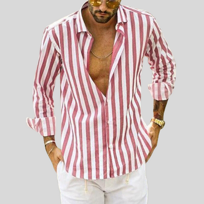 Camisa fresca de rayas, estilo casual y chic