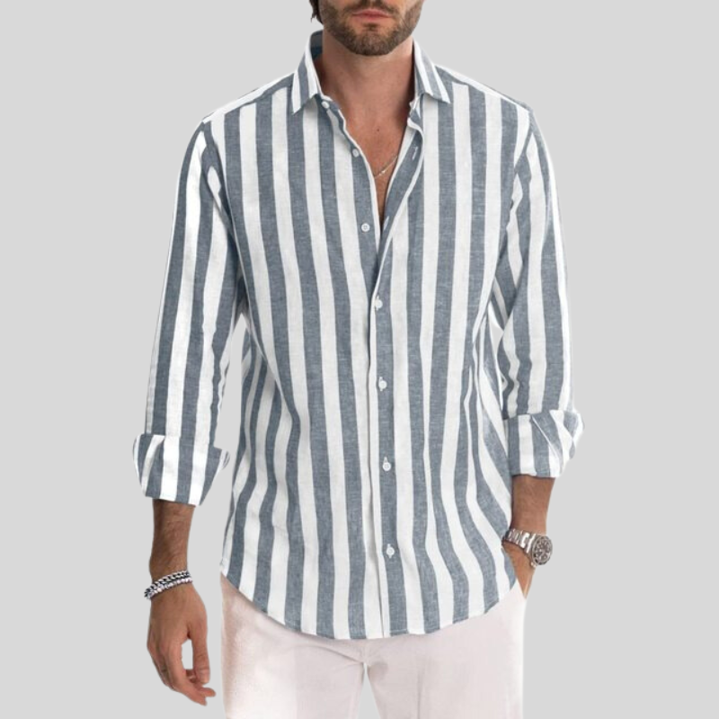 Camisa fresca de rayas, estilo casual y chic