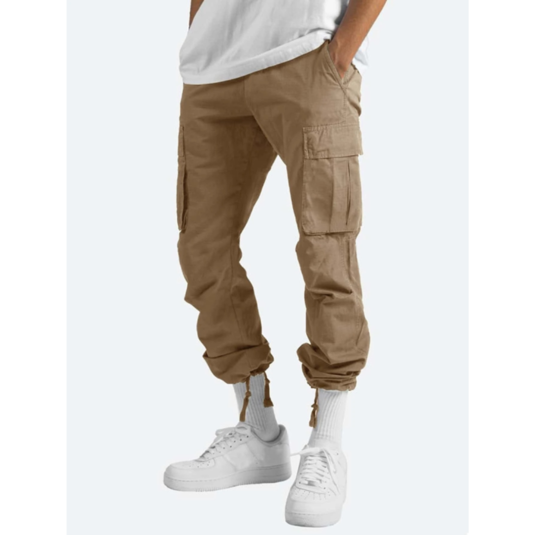 Pantalones cómodos para hombre con pierna ancha: estilo cargo urbano