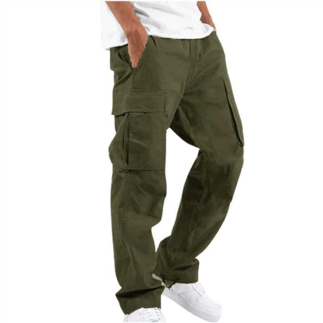 Pantalones cómodos para hombre con pierna ancha: estilo cargo urbano