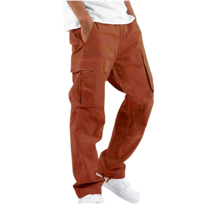 Pantalones cómodos para hombre con pierna ancha: estilo cargo urbano