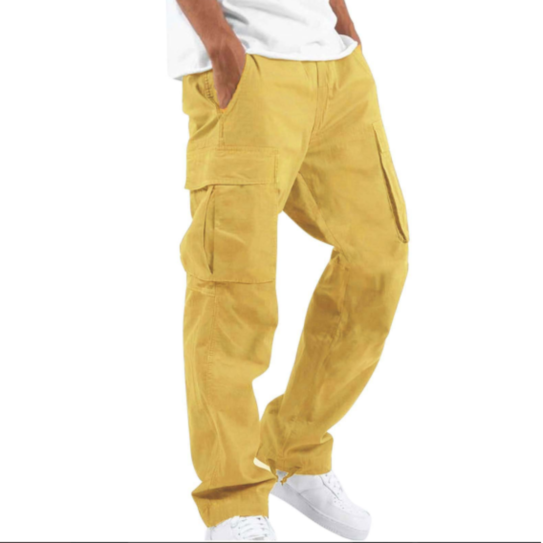 Pantalones cómodos para hombre con pierna ancha: estilo cargo urbano
