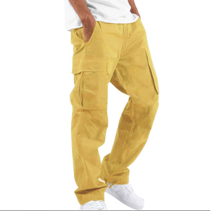 Pantalones cómodos para hombre con pierna ancha: estilo cargo urbano