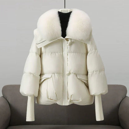 Dajsha | Abrigo de invierno cálido con cuello de piel