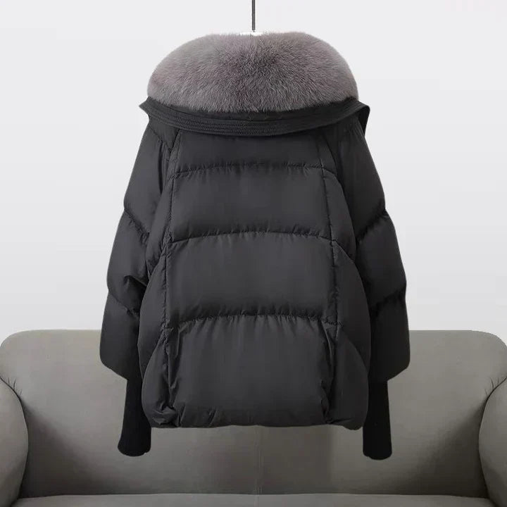 Dajsha | Abrigo de invierno cálido con cuello de piel