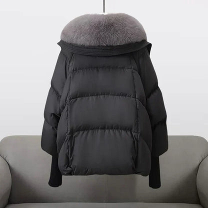 Dajsha | Abrigo de invierno cálido con cuello de piel