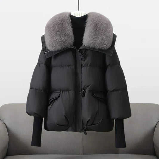 Dajsha | Abrigo de invierno cálido con cuello de piel