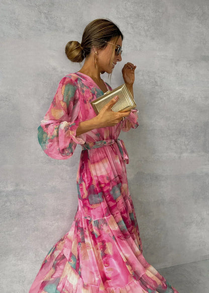 Vestido veraniego floral, moderno y versátil para diario o fiesta