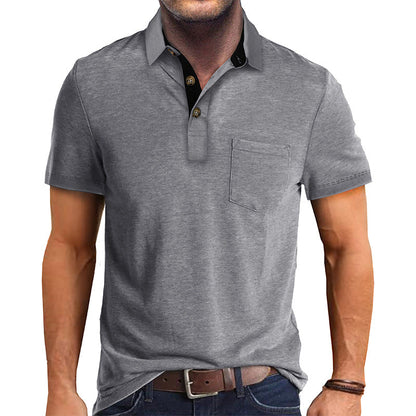 Camisa tipo polo masculina, ligera y versátil para verano