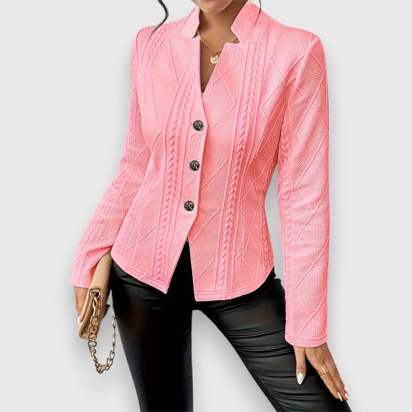 Blazer artesanal mujer elegante ligero y sofisticado paseo