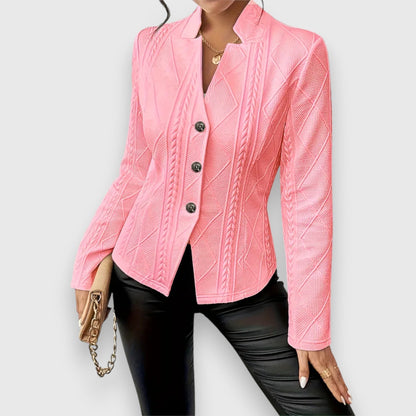 Blazer artesanal mujer elegante ligero y sofisticado paseo