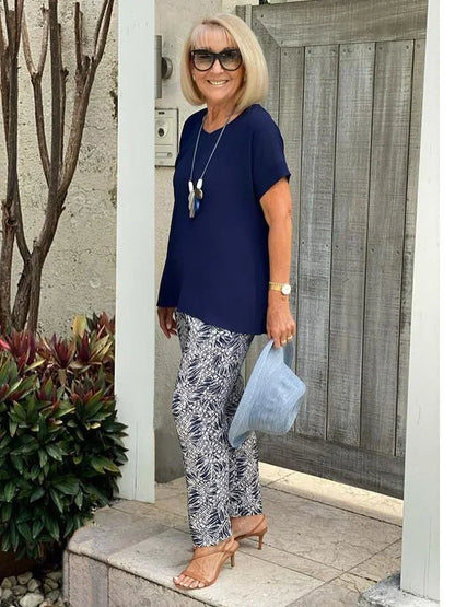 Conjunto mujer chic 2 piezas elegante y estiloso primavera-verano