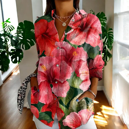 Blusa mujer estilo retro vintage colores brillantes casual