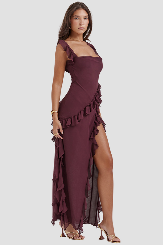 Vestido Elegante Mujer – Diseño Aireado con Volantes y Estilo Moderno