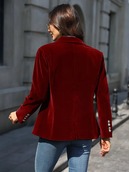 Saskia | Elegante blazer de terciopelo para señora