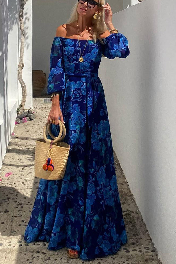 Davina | Maxivestido floral sin hombros